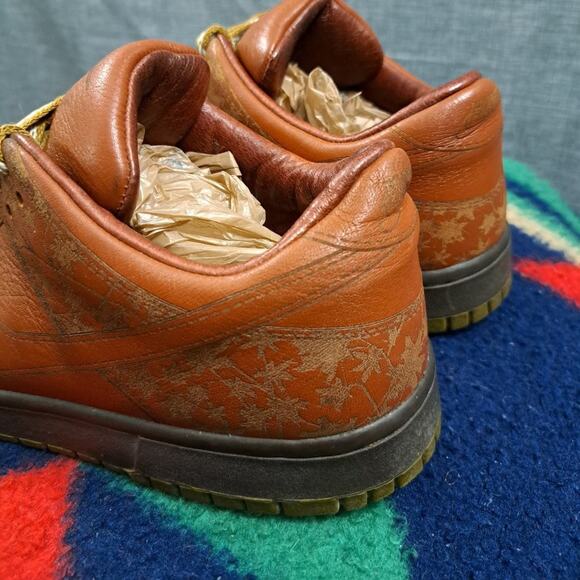 Nike Dunk Low 1 Piece Brown “Pony” Spanish Moss Laser Men Size 9.5 - Picture 4 of 15